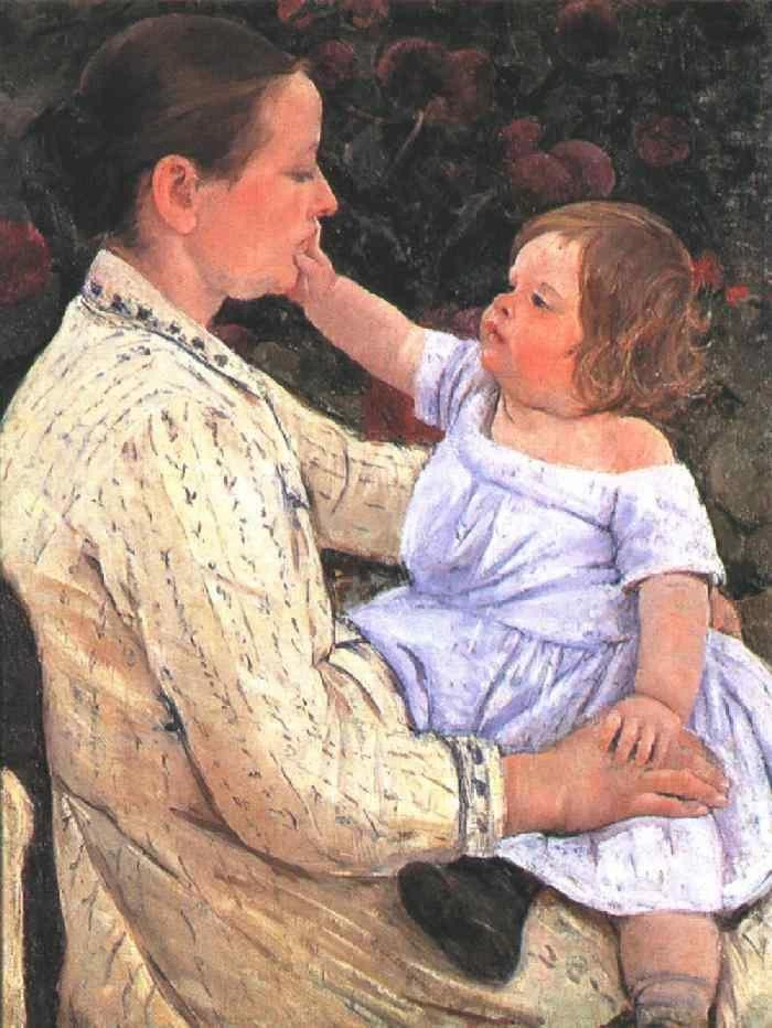 Mary Cassatt - La carezza del bambino, 1890, Honolulu Academy of Arts